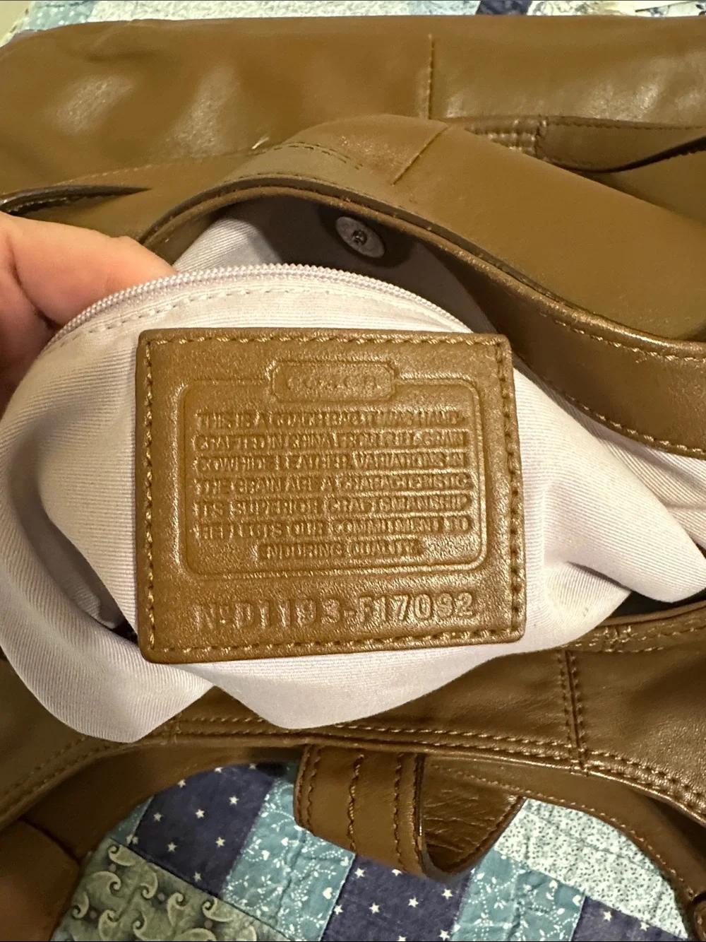 Coach Leather Hobo Shoulder Bag in Cognac Brown